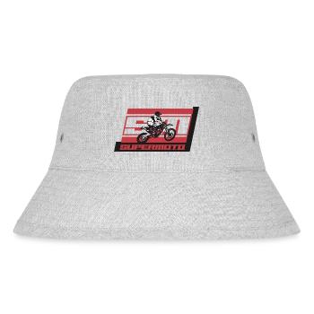 SM SUPER MOTO rot - Stanley/Stella recycelter Bucket Hat - Grau meliert - Vorne