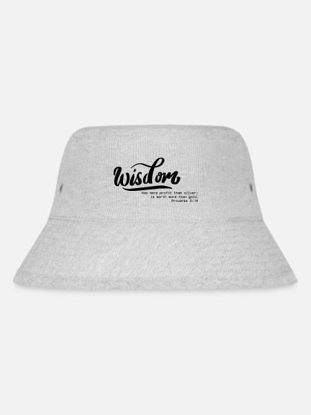 Wisdom - Stanley/Stella recycelter Bucket Hat - Grau meliert