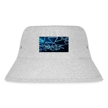 Luminale Triangel blau BST - Stanley/Stella recycelter Bucket Hat - Grau meliert - Vorne