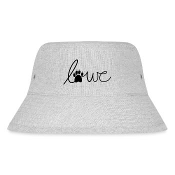 Löwe, Katzenschrift - Stanley/Stella recycelter Bucket Hat - Grau meliert - Vorne
