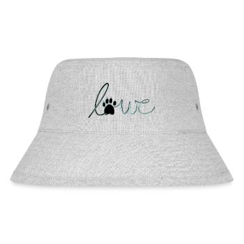 Löwe, Schriftzug, blau, Katzenliebhaber, Raubkatze - Stanley/Stella recycelter Bucket Hat - Grau meliert - Vorne