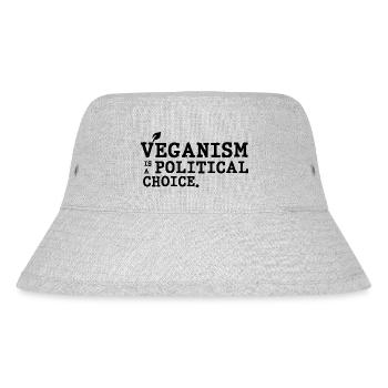 Veganism is a Political Choice - Stanley/Stella Recycled Bucket Hat - heather grey - Front
