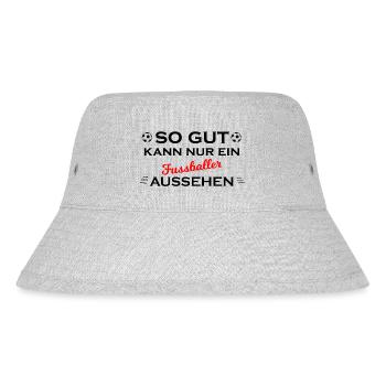 Fußball Soccer - Stanley/Stella recycelter Bucket Hat - Grau meliert - Vorne