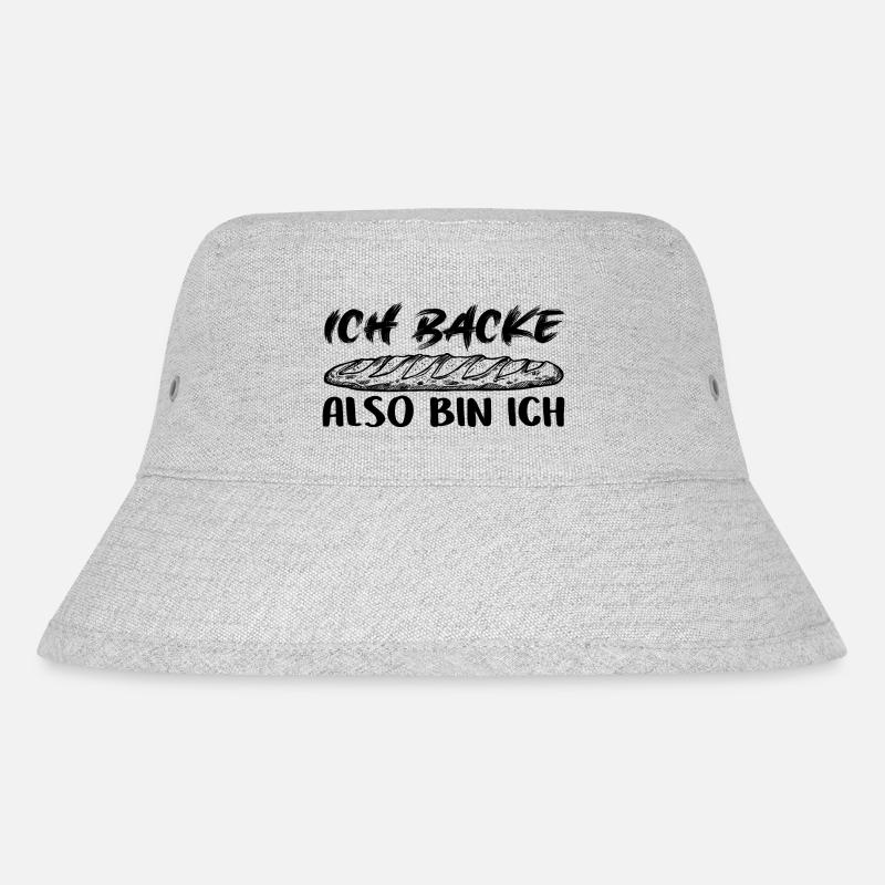 Ich backe also bin ich - Backen mein Hobby - Stanley/Stella recycelter Bucket Hat - Grau meliert