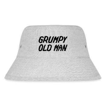 GRUMPY OLD MAN - Stanley/Stella Recycled Bucket Hat - heather grey - Front