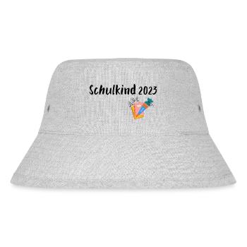 Schulkind 2023 - Stanley/Stella recycelter Bucket Hat - Grau meliert - Vorne