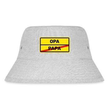 OPA - PAPA - Stanley/Stella recycelter Bucket Hat - Grau meliert - Vorne