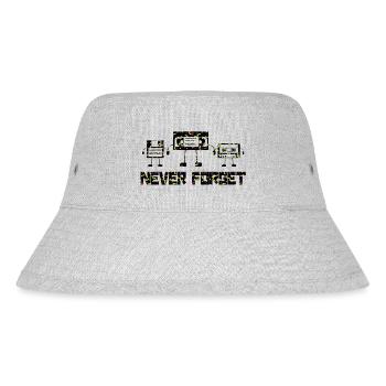 Music, Retro, Heavy Metal, Hard Rock, Punk, Vinyl, Pop - Stanley/Stella Recycled Bucket Hat - heather grey - Front