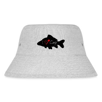 I love Carp black - Stanley/Stella Recycled Bucket Hat - heather grey - Front