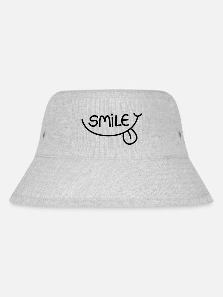 Smile - Stanley/Stella recycelter Bucket Hat - Grau meliert
