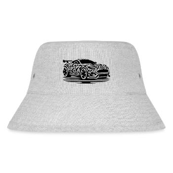 Voiture de sport cool racée dans le style de tatouage tribal - Bob recyclé Stanley/Stella - gris chiné - Devant