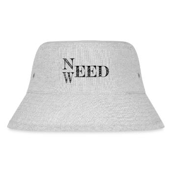 Need Weed Black - Stanley/Stella recycelter Bucket Hat - Grau meliert - Vorne