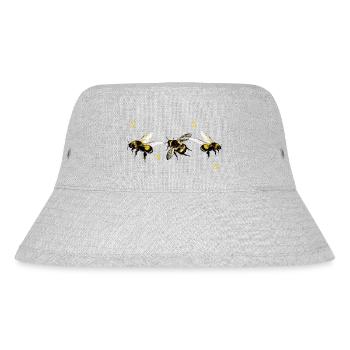 Kleine puschel Hummel - Stanley/Stella recycelter Bucket Hat - Grau meliert - Vorne