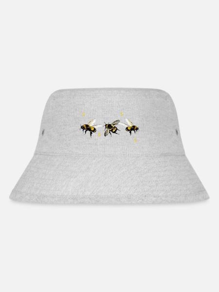 Kleine puschel Hummel - Stanley/Stella recycelter Bucket Hat - Grau meliert