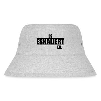 Es Eskaliert Eh lustige Sprüche - Stanley/Stella recycelter Bucket Hat - Grau meliert - Vorne