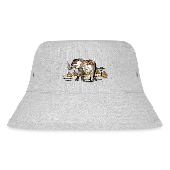 Elefant - Stanley/Stella recycelter Bucket Hat - Grau meliert - Vorne