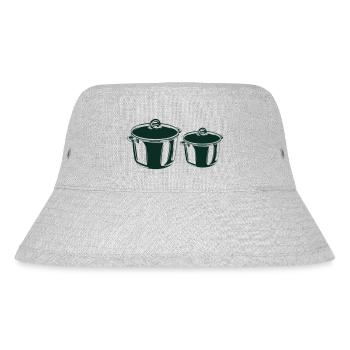 kochtopf topf kochen symbol silhouette - Stanley/Stella recycelter Bucket Hat - Grau meliert - Vorne