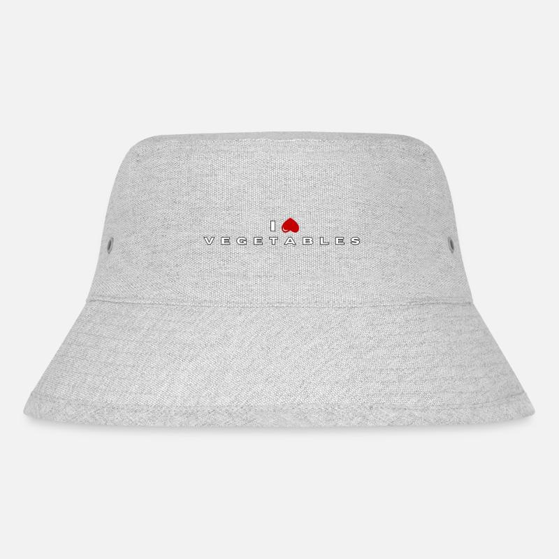 Ich hasse Gemüse - Stanley/Stella recycelter Bucket Hat - Grau meliert