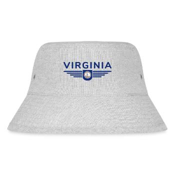 Virginia Fan Shirt – American Spirit - Stanley/Stella recycelter Bucket Hat - Grau meliert - Vorne