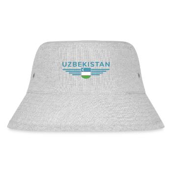 Uzbekistan T-Shirt – Pride and Culture - Stanley/Stella Recycled Bucket Hat - heather grey - Front