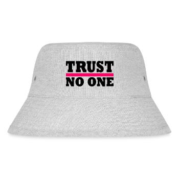 Trust no one - Stanley/Stella Recycled Bucket Hat - heather grey - Front