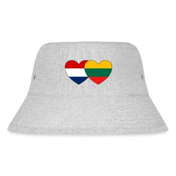 Holland Litauen Flagge Herz - Stanley/Stella recycelter Bucket Hat - Grau meliert - Vorne