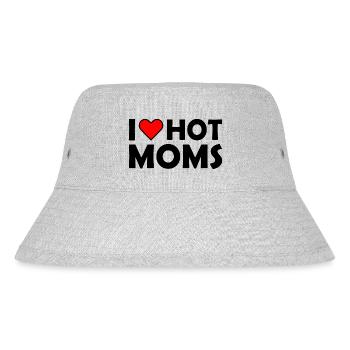 I love hot moms - Stanley/Stella recycelter Bucket Hat - Grau meliert - Vorne