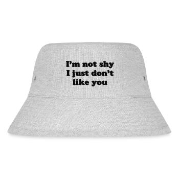 I'm not shy I just don't like you - Stanley/Stella recycelter Bucket Hat - Grau meliert - Vorne