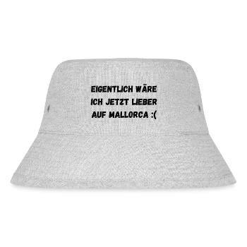 Partyspruch für Malle, Karneval ect. - Kostümidee - Stanley/Stella recycelter Bucket Hat - Grau meliert - Vorne