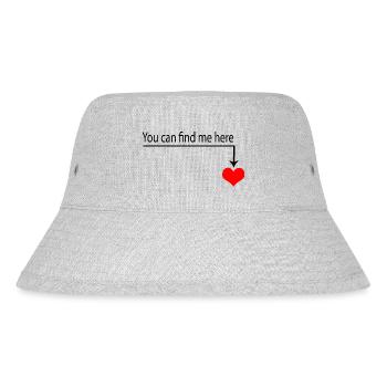 Red Heart Gift Idea - Stanley/Stella Recycled Bucket Hat - heather grey - Front