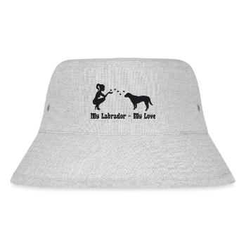 My Labrador - My love - Stanley/Stella recycelter Bucket Hat - Grau meliert - Vorne