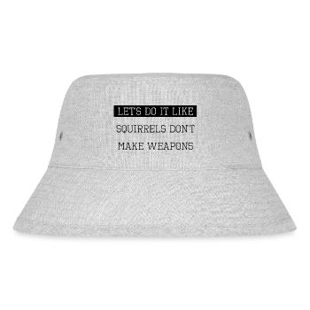 hippie funny sayings geek love dove of peace - Stanley/Stella recycelter Bucket Hat - Grau meliert - Vorne