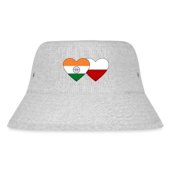 Drapeau de l’Inde et de la Pologne - Bob recyclé Stanley/Stella - gris chiné - Devant