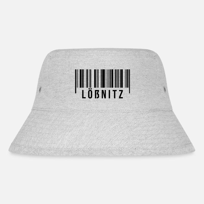Erzgebirge Strichcode Lößnitz - Stanley/Stella recycelter Bucket Hat - Grau meliert