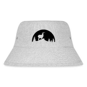 Sonne - Ziege - (1) - Stanley/Stella recycelter Bucket Hat - Grau meliert - Vorne