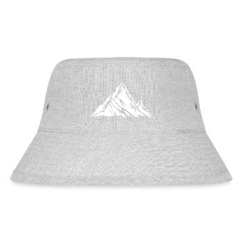 Mountains Silhouette Mountain Symbol - Stanley/Stella Recycled Bucket Hat - heather grey - Front