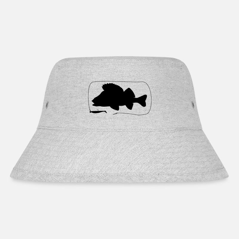 Perch with softbait - Stanley/Stella Recycled Bucket Hat - heather grey