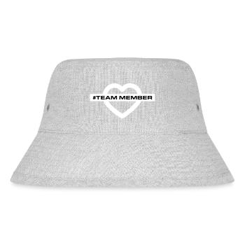 Team Member Heart Love - Stanley/Stella Recycled Bucket Hat - heather grey - Front