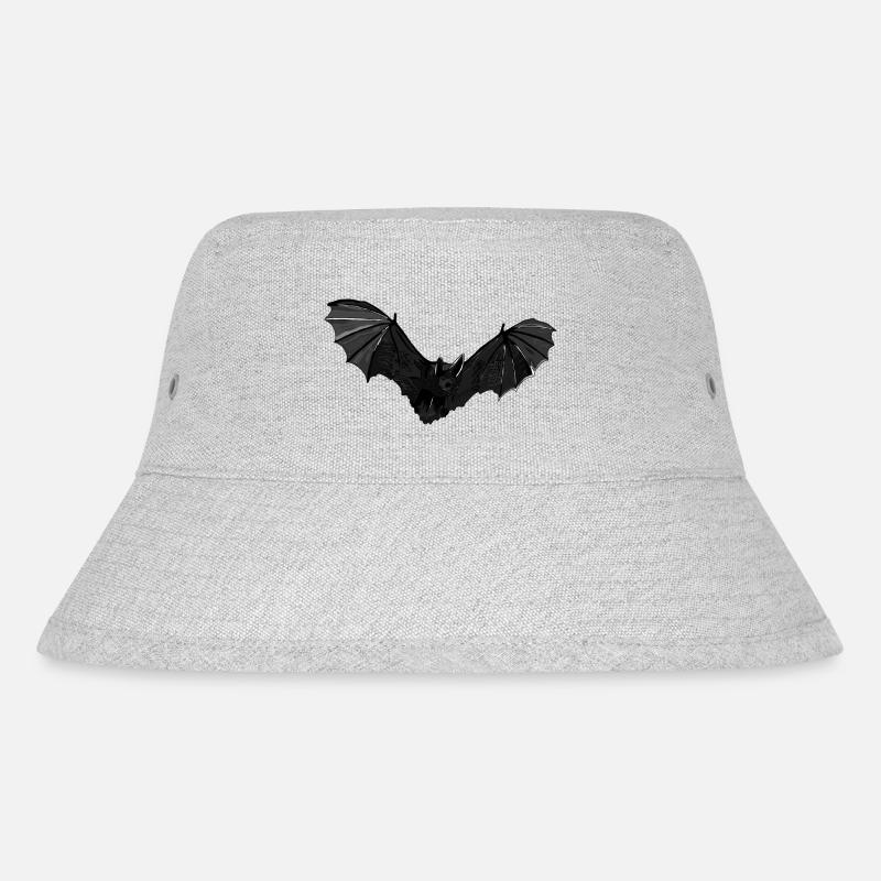 Bat - Stanley/Stella Recycled Bucket Hat - heather grey