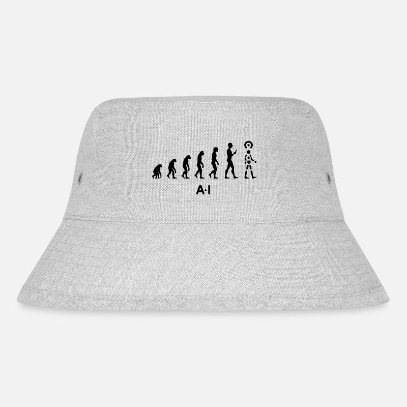 AI Evolution Journey - Stanley/Stella Recycled Bucket Hat - heather grey