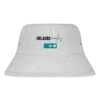 urlaubsmodus - Stanley/Stella recycelter Bucket Hat - Grau meliert - Vorne