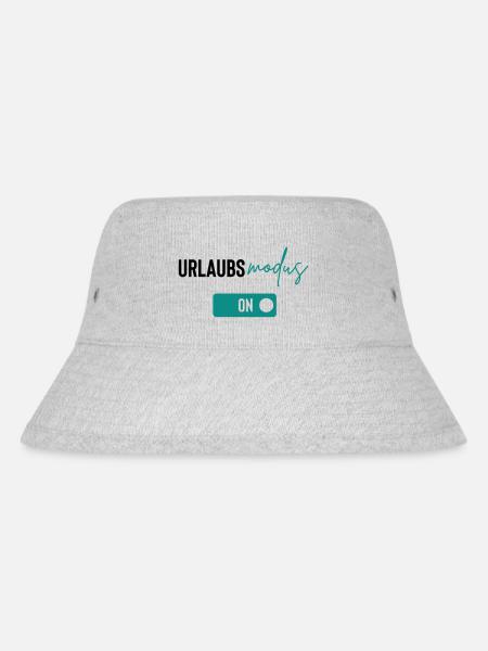 urlaubsmodus - Stanley/Stella recycelter Bucket Hat - Grau meliert