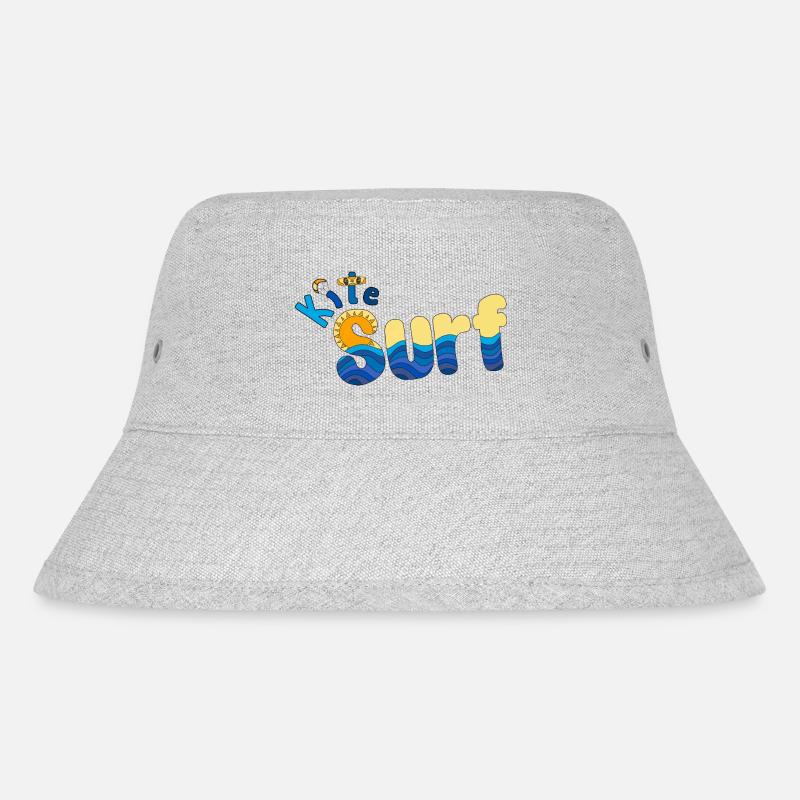 Kitesurf Schriftzug - Stanley/Stella recycelter Bucket Hat - Grau meliert