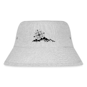 Kompass - Stanley/Stella recycelter Bucket Hat - Grau meliert - Vorne