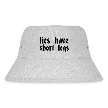 lies have short legs - Stanley/Stella recycelter Bucket Hat - Grau meliert - Vorne
