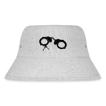 Handschellen - Junggesellenabschied - Stanley/Stella recycelter Bucket Hat - Grau meliert - Vorne