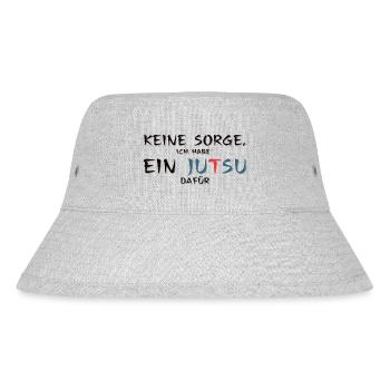 keine Sorge, ich habe ein Jutsu dafür, Spruch - Stanley/Stella recycelter Bucket Hat - Grau meliert - Vorne