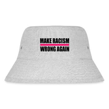 make racism wrong again - Stanley/Stella Recycled Bucket Hat - heather grey - Front