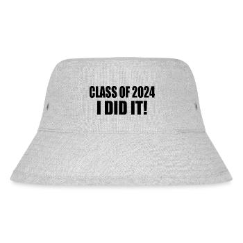 class of 2024 - Stanley/Stella recycelter Bucket Hat - Grau meliert - Vorne