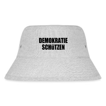 demokratie schützen - Stanley/Stella recycelter Bucket Hat - Grau meliert - Vorne